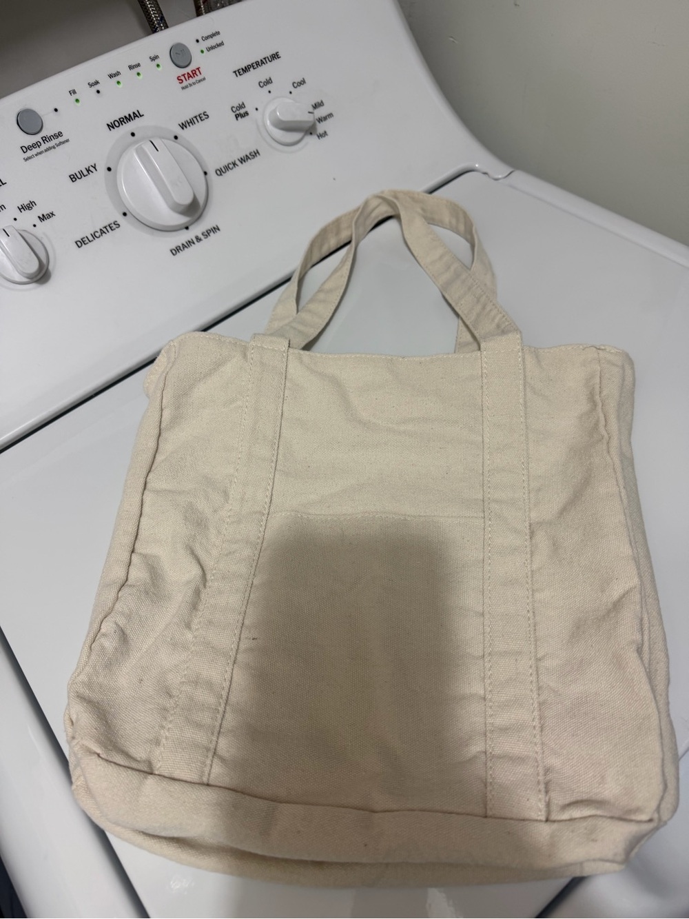 Canvas Tote Bag in Natural Cream